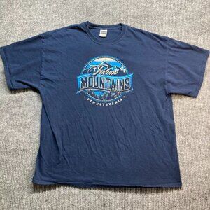Pocono Mountains T-Shirt 2XL Mens Blue Heavy Cotton Short Sleeve Pennsylvania